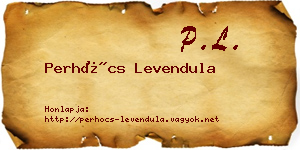 Perhócs Levendula névjegykártya